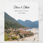 Gastgeschenk Hochzeit Bellagio Italien Personalisi Weinetikett (Einzelnes Label)