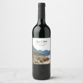 Gastgeschenk Hochzeit Bellagio Italien Personalisi Weinetikett (Vorderseite)