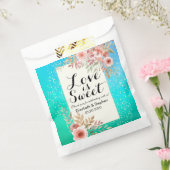 Gastgeschenk Hochzeit Beutel Moderne rosa Aquamari Geschenktütchen (Versiegelt)