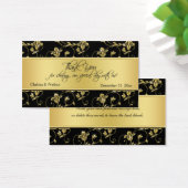Gastgeschenk Hochzeit "Black and Gold Floral" (Schreibtisch)