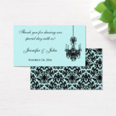 Gastgeschenk Hochzeit Blau, schwarz Damask Kronleu (Schreibtisch)