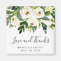 Gastgeschenk Hochzeit Bloral White Roses Grüne