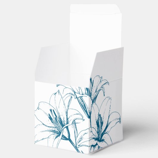 Gastgeschenk Hochzeit "Blue Lily" Geschenkschachtel (Geöffnet)