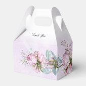 Gastgeschenk Hochzeit Blush Pink Peonies and Sage  Geschenkschachtel (Rückseite)