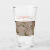 Gastgeschenk Hochzeit Blush Pink Roses Glas (Rückseite)