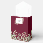 Gastgeschenk Hochzeit Box Burgund Greenery Foliage Geschenkschachtel (Geöffnet)
