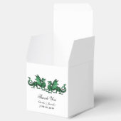Gastgeschenk Hochzeit-Box für grüne, elegante Drac Geschenkschachtel (Geöffnet)