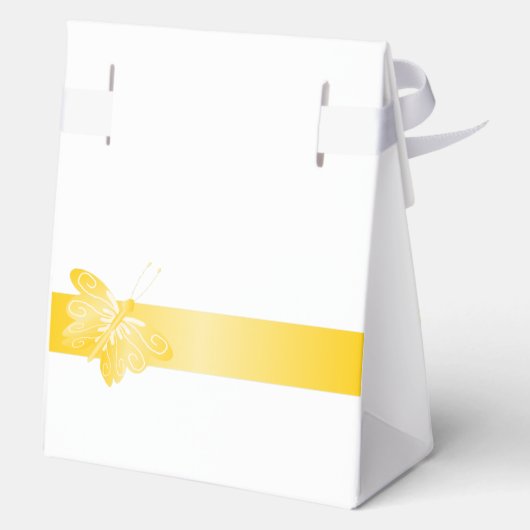 Gastgeschenk Hochzeit Box Gelber Schmetterling Geschenkschachtel (Rückseite)