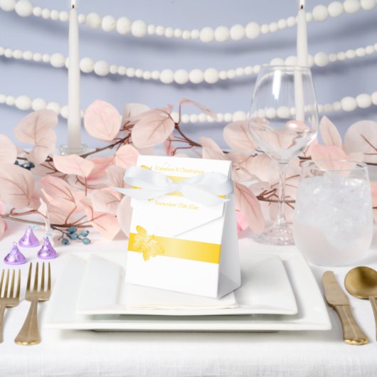 Gastgeschenk Hochzeit Box Gelber Schmetterling Geschenkschachtel (Hochzeit)