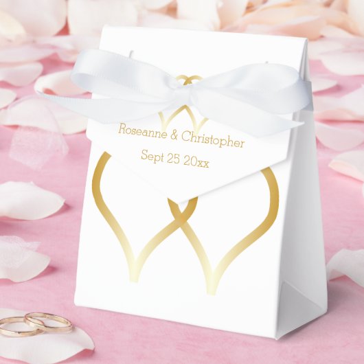 Gastgeschenk Hochzeit Box Gold Hearts Geschenkschachtel (Hochzeit)