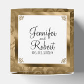 Gastgeschenk Hochzeit-Box "Goldseidenmatte" Geschenkschachtel (Oben)