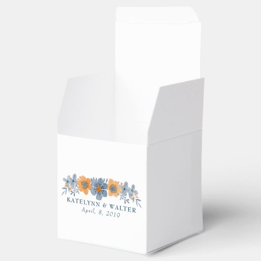 Gastgeschenk Hochzeit-Box mit blauen und orangen B Geschenkschachtel (Geöffnet)