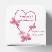 Gastgeschenk Hochzeit Box Rosa Herz und Schmetterl Geschenkschachtel (Oben)