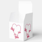 Gastgeschenk Hochzeit Box Rosa Herz und Schmetterl Geschenkschachtel (Geöffnet)