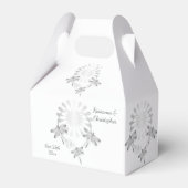 Gastgeschenk Hochzeit Box Silver Dragonflies Herz Geschenkschachtel (Vorderseite)
