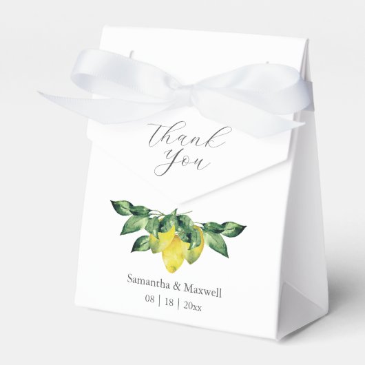 Gastgeschenk Hochzeit Boxes Dusty Blue Botanicals Geschenkschachtel (Vorderseite)