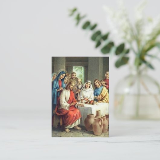 Gastgeschenk Hochzeit Bride Groom Katholische Heil Visitenkarte (Stehend Vorderseite)