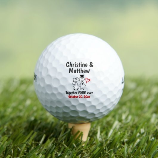 Gastgeschenk Hochzeit Bride Groom Niedlicher Carto Golfball (Insitu T-Shirt)