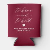 Gastgeschenk Hochzeit Burgund zu haben und zu halt Dosenkühler (Vorderseite)