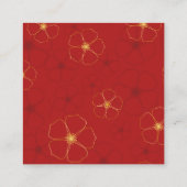 Gastgeschenk Hochzeit Cherry Blossoms | Benutzerde Quadratische Visitenkarte (Rückseite)