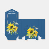 Gastgeschenk Hochzeit Classic Blue Sunflower Geschenkschachtel (Ungefaltet)