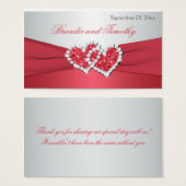 Gastgeschenk Hochzeit Coral Pink und Grau (Vorne & Hinten)