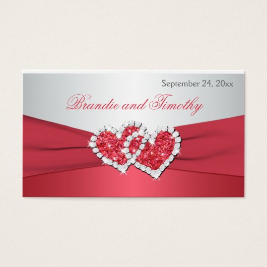 Gastgeschenk Hochzeit Coral Pink und Grau (Vorderseite)