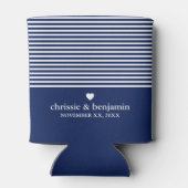 Gastgeschenk Hochzeit Custom Bride Groom Date Stri Dosenkühler (Rückseite)