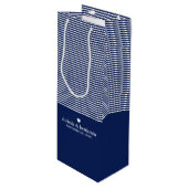 Gastgeschenk Hochzeit Custom Bride Groom Date Stri Geschenktüte Für Weinflaschen (Vorderseite Schrägansicht)