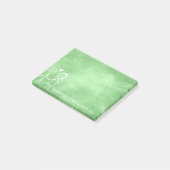 Gastgeschenk Hochzeit Danke Chalkboard Lemon Green Post-it Klebezettel (angewinkelt)