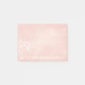 Gastgeschenk Hochzeit Danke Chalkboard Peach Paste Post-it Klebezettel (Vorderseite)