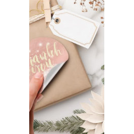 Gastgeschenk Hochzeit danke Couple Mason Jar Rose  Runder Aufkleber