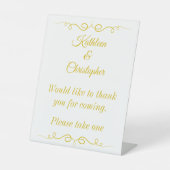 Gastgeschenk Hochzeit Danke, dass Sie gekommen sin Sockelschild (Vorderseite)