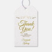 Gastgeschenk Hochzeit Danke, dass Sie White mit Go Geschenkanhänger (Vorderseite)