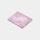 Gastgeschenk Hochzeit danke Ihnen Chalkboard Lila Post-it Klebezettel (angewinkelt)