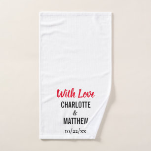 Gastgeschenk Hochzeit danke Ihnen mit Liebe Handtu Handtuch