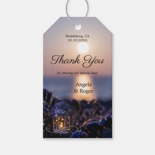 Gastgeschenk Hochzeit Danke oder Brautparty-Gesche Geschenkanhänger (Vorderseite)