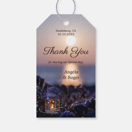 Gastgeschenk Hochzeit Danke oder Brautparty-Gesche Geschenkanhänger (Rückseite)