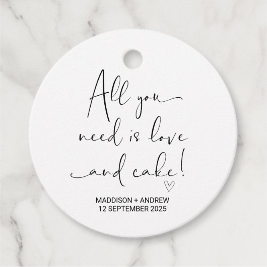 Gastgeschenk Hochzeit danke von Bride Groom Gefall Geschenkanhänger (Vorderseite)