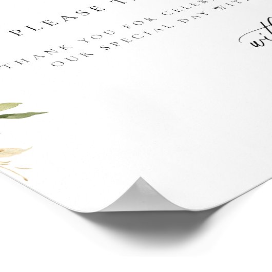 Gastgeschenk Hochzeit der Erden Herbstflora Poster (Ecke)