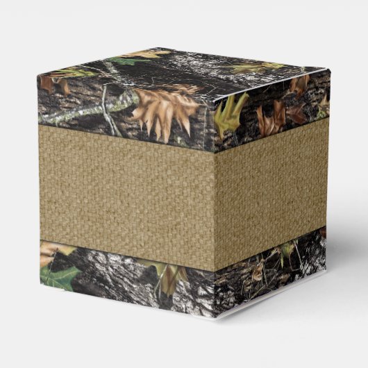 Gastgeschenk Hochzeit der Hirschjagd-Camouflage Geschenkschachtel (Rückseite)
