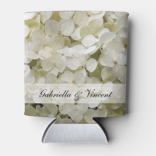 Gastgeschenk Hochzeit der Hydrangea-Blume Dosenkühler (Vorderseite)