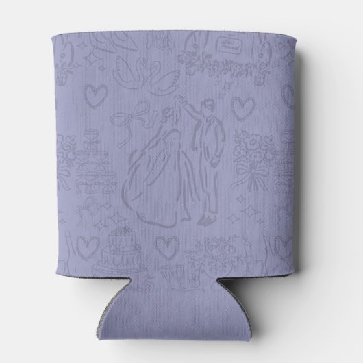 Gastgeschenk Hochzeit der klassischen Lavendelhand Dosenkühler (Rückseite)