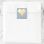 Gastgeschenk Hochzeit der Liebe verbreiten Quadratischer Aufkleber (Tasche)
