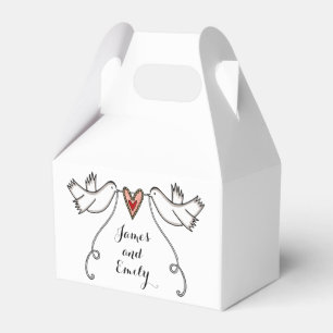 Gastgeschenk Hochzeit der personalisierten weißen Geschenkschachtel