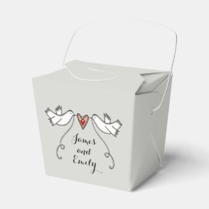 Gastgeschenk Hochzeit der personalisierten weißen  Geschenkschachtel