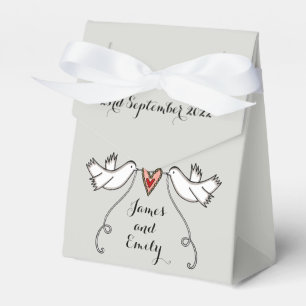 Gastgeschenk Hochzeit der personalisierten weißen  Geschenkschachtel
