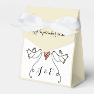 Gastgeschenk Hochzeit der personalisierten weißen Geschenkschachtel