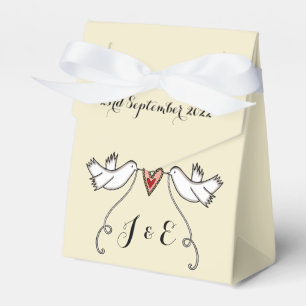 Gastgeschenk Hochzeit der personalisierten weißen  Geschenkschachtel