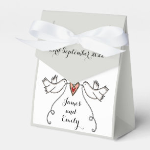 Gastgeschenk Hochzeit der personalisierten weißen Geschenkschachtel